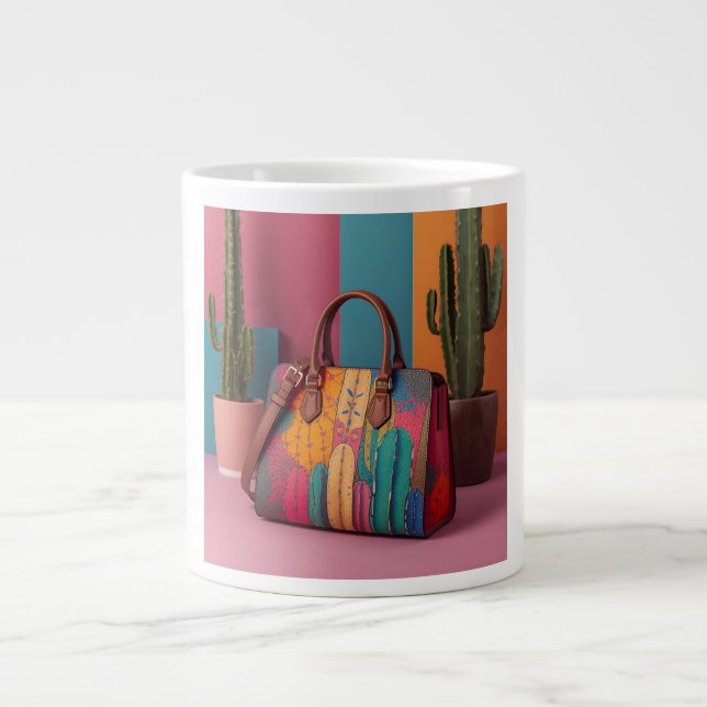 Cactus-Based Vegan Leather Supple Texture Jumbo-Tasse (Vorderseite)