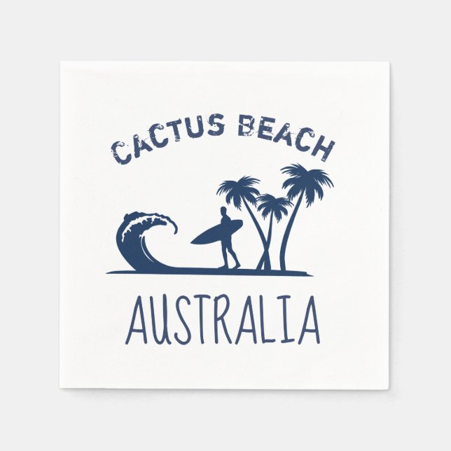 Cactus Beach Surfing Australien Serviette (Vorderseite)