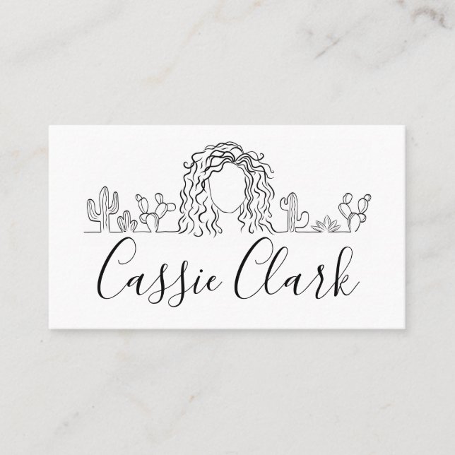 Cactus Beauty Salon Business Card Visitenkarte (Vorderseite)