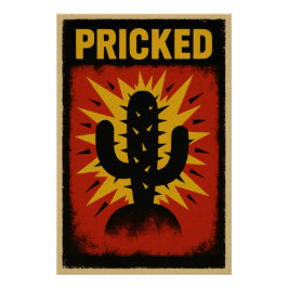 Cactus Berge und Abstrait Poster