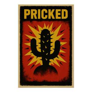 Cactus Berge und Abstrait Poster