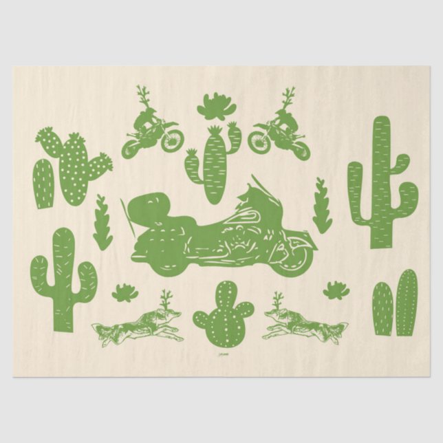 Cactus Bikes Aand Wolfs Seidenpapier (Vorderseite)