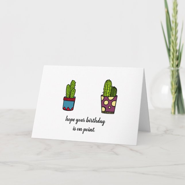 Cactus Birthday Card Karte (Vorderseite)
