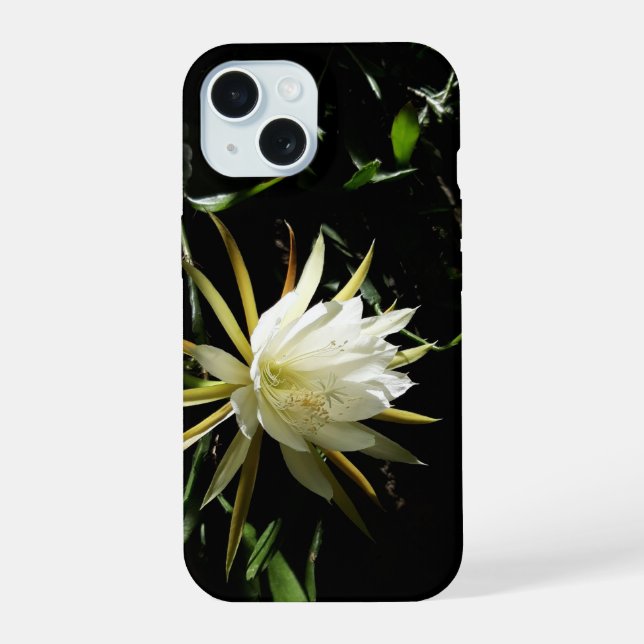 Cactus Bloom iPhone 15 Hülle (Rückseite)