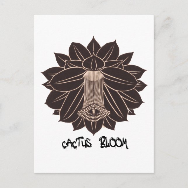 Cactus Bloom Postkarte (Vorderseite)