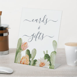 Cactus Blume Grüne Duschkarten und Geschenkgutsche Sockelschild