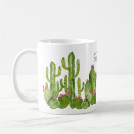 Cactus Blume Grüne rosa Text Wüste Keepake Spaß Kaffeetasse