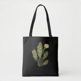 Cactus Blume Vintag Zeichnend Black Tote Bag Tasche