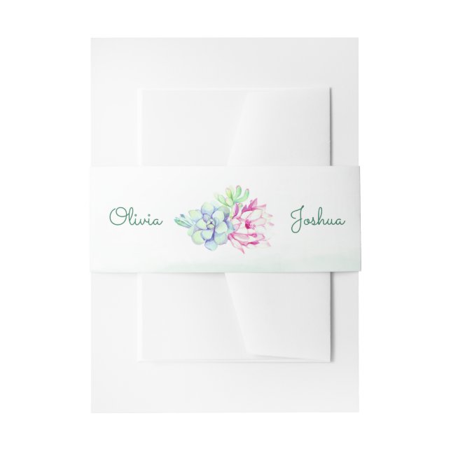 Cactus Blume Wedding Bly Bands Einladungsbanderole (Vorderseite Beispiel)
