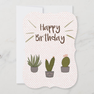 Cactus Bonne carte d'anniversaire