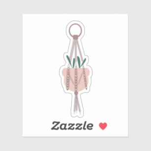 Cactus Botanical Hanging House Pflanze Greenery Aufkleber