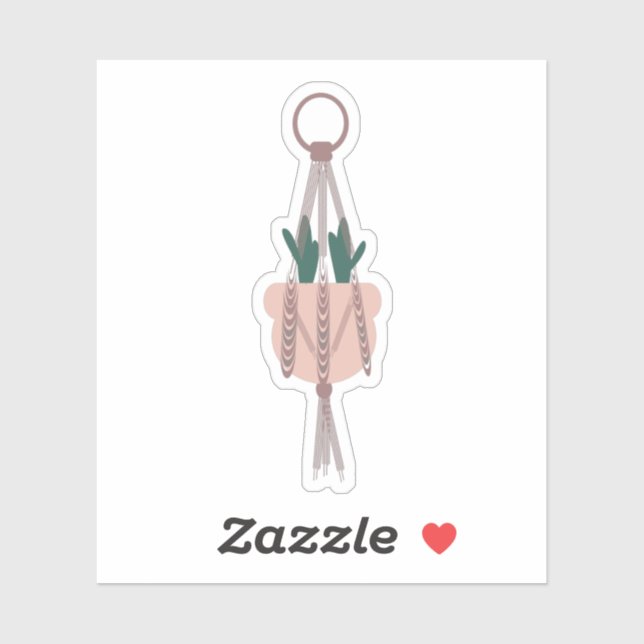 Cactus Botanical Hanging House Pflanze Grünflächen Aufkleber (Blatt)