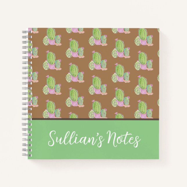 Cactus Cacti Pflanze Erinnerung Notebook Notizbuch (Vorderseite)