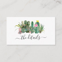 Cactus Cacti Succulent Floral Wedding Details