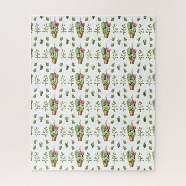 Cactus Cacti Succulents Pattern | (Vertikal)