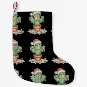 Cactus Christmas Lights Xmas Funny Holiday Family Kleiner Weihnachtsstrumpf