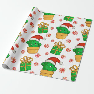 Cactus Christmas Pattern Geschenkpapier