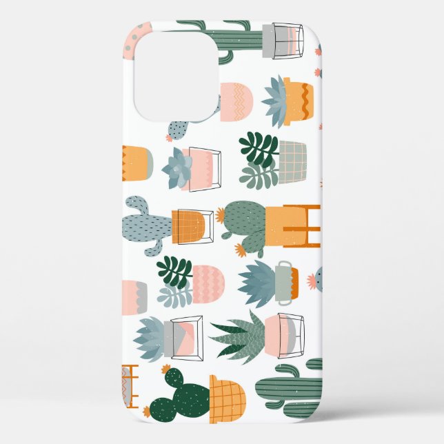 Cactus Collection in Pots Design Case-Mate iPhone Hülle (Rückseite)