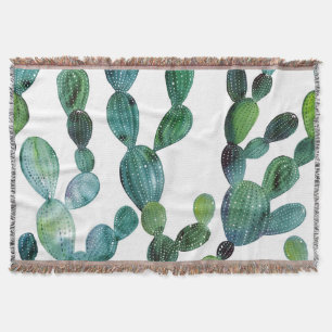 Cactus Craze: Tropical Watercolor Trend Decke