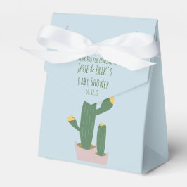 Cactus Cupcakes Kinderdusche Danke Blue Pink Geschenkschachtel