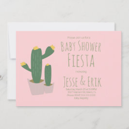 Cactus Cupcakes Pink Baby Dusche Einladung