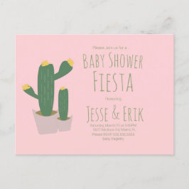 Cactus Cupcakes Pink Baby Dusche Einladung Postkarte