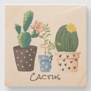 Cactus Custom Stone Untersetzer