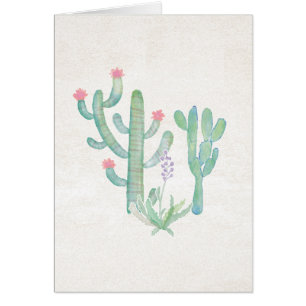 Cactus de Bohème d'aquarelle