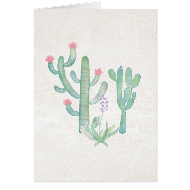 Cactus de Bohème d'aquarelle (Devant)