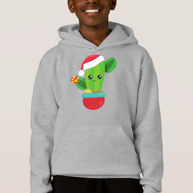 Cactus de Noël, chapeau de Noël, ornements de Noël (Devant)