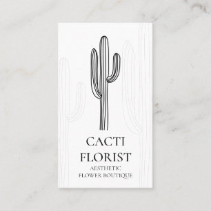 Cactus Desert Blume Abstrakt Vertical Cacti Visitenkarte