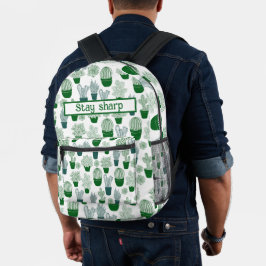 Cactus desert cacti Pflanze Moderne Muster Bedruckter Rucksack