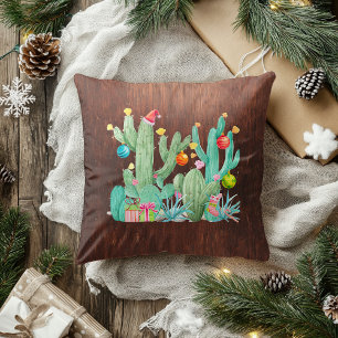 Cactus Desert Holiday Weihnachten Südwesten Wester Kissen