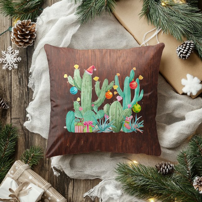 Cactus Desert Holiday Weihnachten Südwesten Wester Kissen (Von Creator hochgeladen)