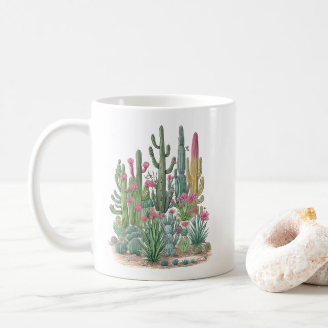 Cactus Desert Kaffeetasse (Mit Donut)