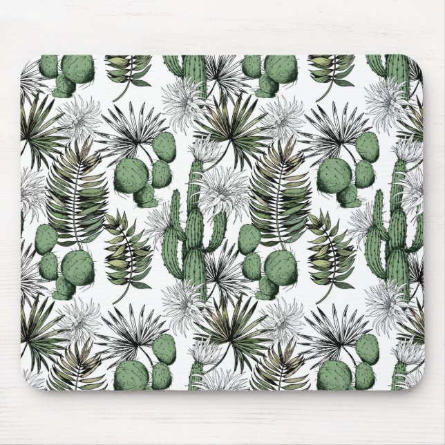 Cactus Desert Pattern Mousepad (Vorne)