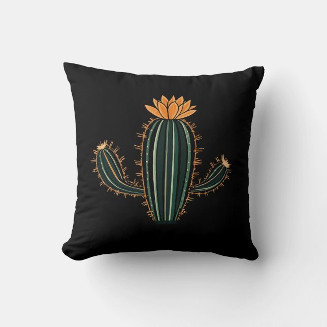 Cactus Desert Plant Design Throw Pillow Kissen (Vorderseite)