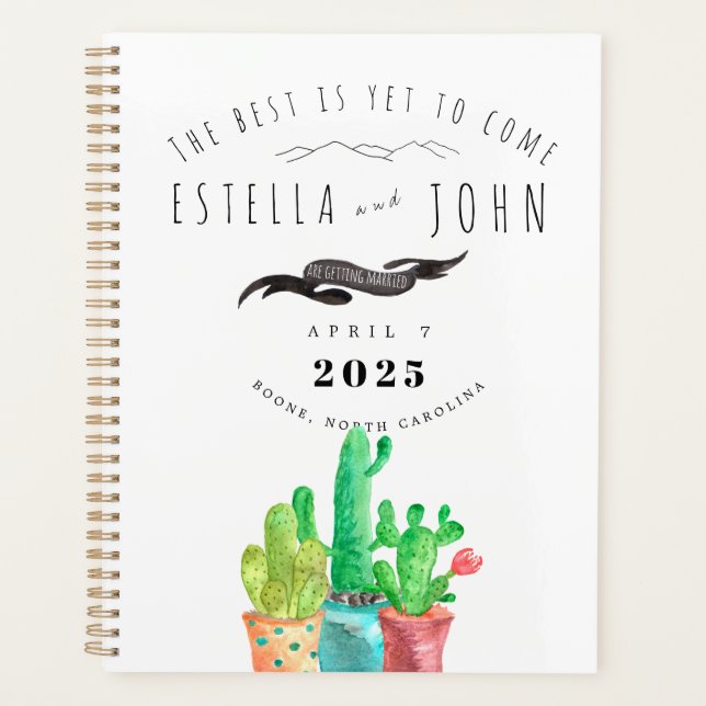 Cactus Desert Save the Date Wedding Planer (Vorderseite)