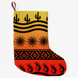 Cactus Desert Sunset Kokopelli Südwestweihnachtsfe Kleiner Weihnachtsstrumpf