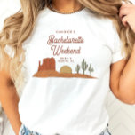 Cactus Desert Themed Junggeselinnen-Abschied T-Shirt<br><div class="desc">Dies ist ein Wüstenvorlagenbild mit südwestlichen Elementen und einer Rodeo-thematischen Schriftart-Paarung. ALLE Schriftart und Farben sind bearbeitbar // Für passende Artikel, besuchen Sie bitte die "BETTY" Kollektion im Sincerely By Nicole Zazzle Store. * Wenn Ihnen dieses Design gefällt, Sie es aber nicht für etwas finden, das Sie suchen, wenden Sie...</div>