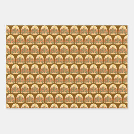 Cactus Desert With Sun Geschenkpapier Set