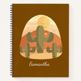 Cactus Desert With Sun Notizbuch