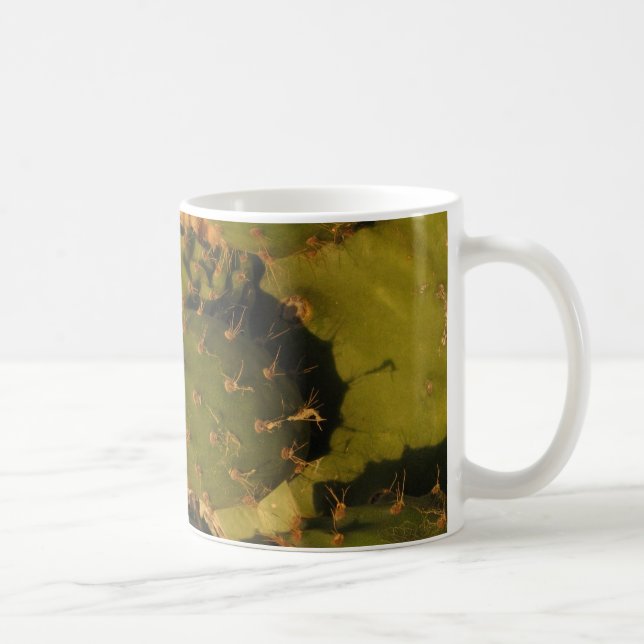 Cactus Detail Foto Klassische weiße Tasse (Rechts)