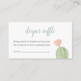 Cactus Diaper Raffle Card, Desert Baby Shower Begleitkarte