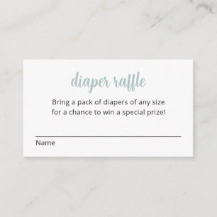 Cactus Diaper Raffle Card, Fiesta Baby Shower Begleitkarte