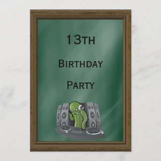Cactus DJ 13. Geburtstag Einladung