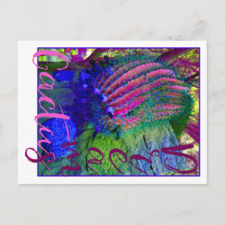 Cactus Dreams neon cactus Southwest Postcard Postkarte