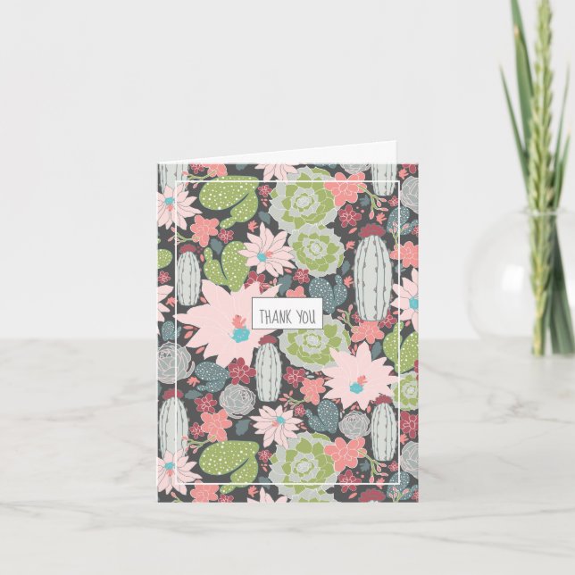 Cactus et Cartes de remerciements Plantes successi (Devant)