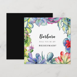 Cactus et succulents Bridesmaid carte de propositi