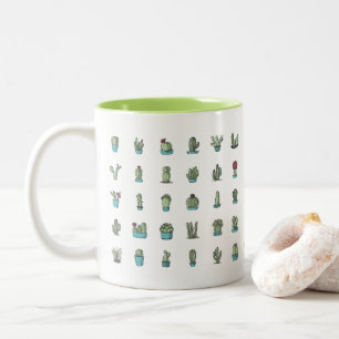 Cactus et tasse de Succulents
